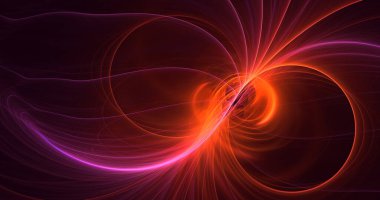 Soyut çok renkli fraktal ışık arkaplanı 3B görüntüleme