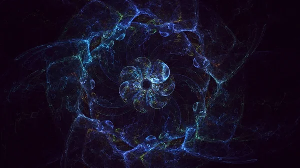 Soyut çok renkli fraktal ışık arkaplanı 3B görüntüleme