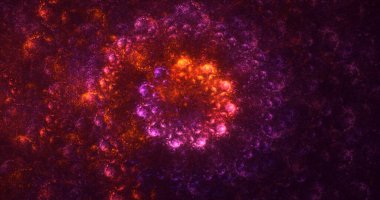 3B soyut renkli fraktal ışık arkaplanı oluşturma