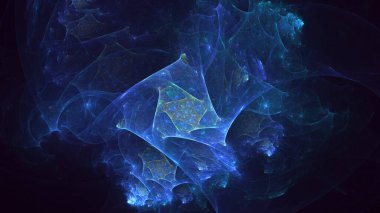 3B soyut renkli fraktal ışık arkaplanı oluşturma