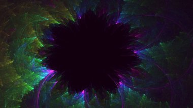 3B soyut renkli fraktal ışık arkaplanı oluşturma