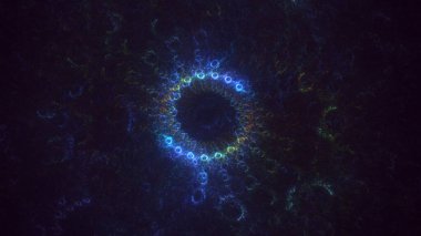 3B soyut renkli fraktal ışık arkaplanı oluşturma