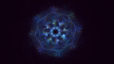 3B soyut renkli fraktal ışık arkaplanı oluşturma