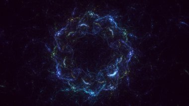 3B soyut renkli fraktal ışık arkaplanı oluşturma