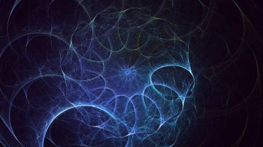 3B soyut renkli fraktal ışık arkaplanı oluşturma