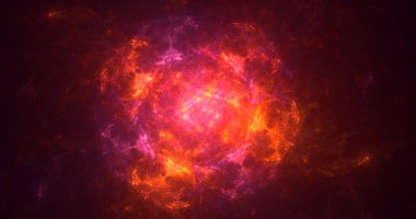 3B soyut renkli fraktal ışık arkaplanı oluşturma