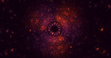 3B soyut renkli fraktal ışık arkaplanı oluşturma