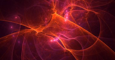 Soyut çok renkli fraktal ışık arkaplanı 3B görüntüleme