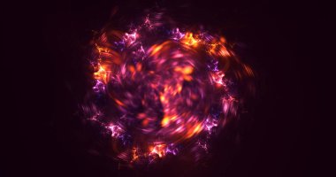 Soyut çok renkli fraktal ışık arkaplanı 3B görüntüleme