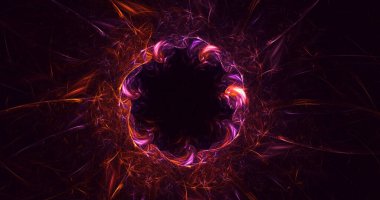 Soyut çok renkli fraktal ışık arkaplanı 3B görüntüleme