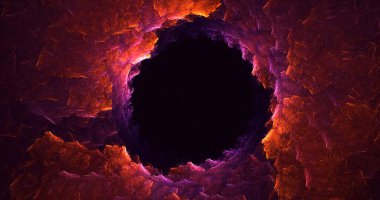 Soyut çok renkli fraktal ışık arkaplanı 3B görüntüleme