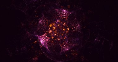 Soyut çok renkli fraktal ışık arkaplanı 3B görüntüleme