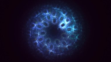 Soyut çok renkli fraktal ışık arkaplanı 3B görüntüleme