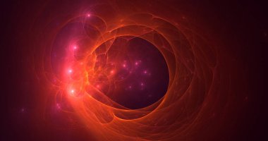 Soyut çok renkli fraktal ışık arkaplanı 3B görüntüleme