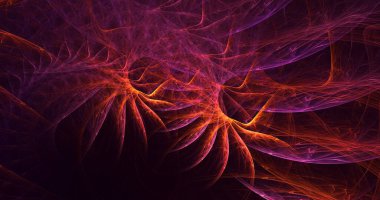 3B soyut renkli fraktal ışık arkaplanı oluşturma