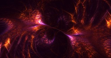 3B soyut renkli fraktal ışık arkaplanı oluşturma