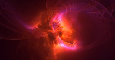 3B soyut renkli fraktal ışık arkaplanı oluşturma