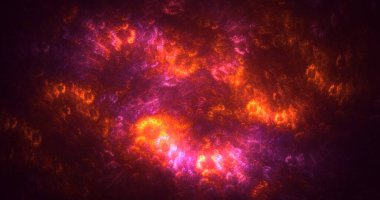 3B soyut renkli fraktal ışık arkaplanı oluşturma