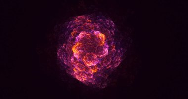 3B soyut renkli fraktal ışık arkaplanı oluşturma