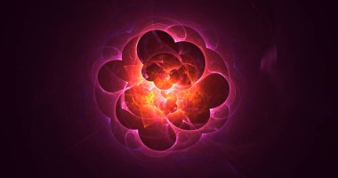 3B soyut renkli fraktal ışık arkaplanı oluşturma