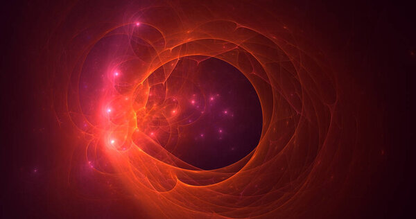 3D rendering abstract multicolor fractal light background