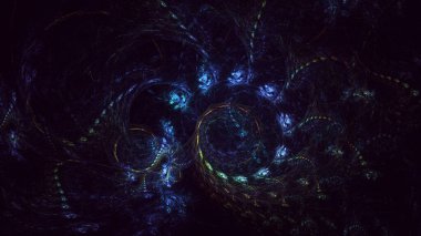 3B soyut renkli fraktal ışık arkaplanı oluşturma