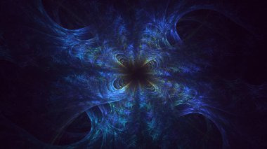 3B soyut renkli fraktal ışık arkaplanı oluşturma