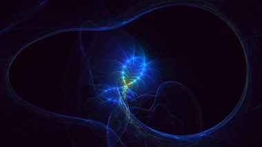 3B soyut renkli fraktal ışık arkaplanı oluşturma