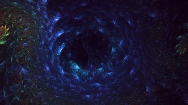 3B soyut renkli fraktal ışık arkaplanı oluşturma