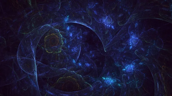 Soyut çok renkli fraktal ışık arkaplanı 3B görüntüleme