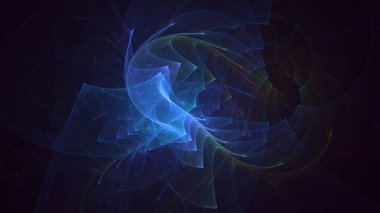 Soyut fraktal ışık arkaplanı 3 boyutlu oluşturuluyor