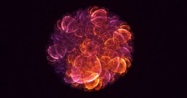 3B soyut renkli fraktal ışık arkaplanı oluşturma