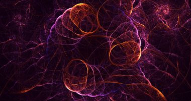 3B soyut renkli fraktal ışık arkaplanı oluşturma