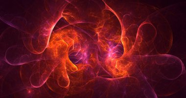 3B soyut renkli fraktal ışık arkaplanı oluşturma