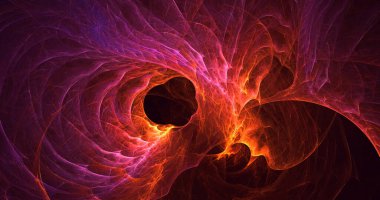 3B soyut renkli fraktal ışık arkaplanı oluşturma