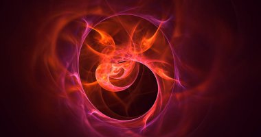 3B soyut renkli fraktal ışık arkaplanı oluşturma