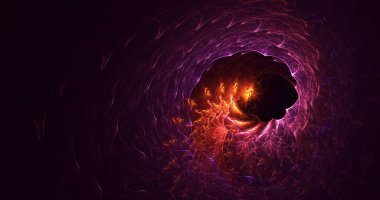 3B soyut renkli fraktal ışık arkaplanı oluşturma