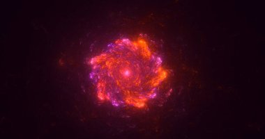 3B soyut renkli fraktal ışık arkaplanı oluşturma