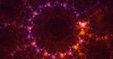 3B soyut renkli fraktal ışık arkaplanı oluşturma