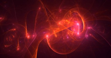 3B soyut renkli fraktal ışık arkaplanı oluşturma