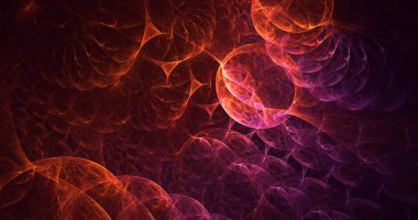 3B soyut renkli fraktal ışık arkaplanı oluşturma