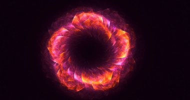 Soyut çok renkli fraktal ışık arkaplanı 3B görüntüleme