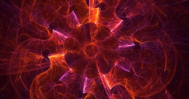 Soyut çok renkli fraktal ışık arkaplanı 3B görüntüleme