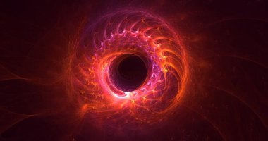 Soyut çok renkli fraktal ışık arkaplanı 3B görüntüleme