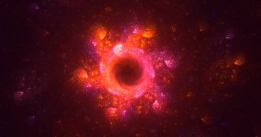 3B soyut renkli fraktal ışık arkaplanı oluşturma