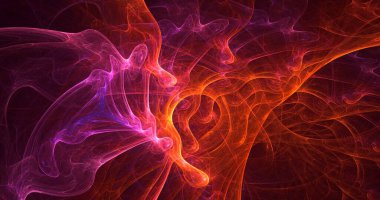 3B soyut renkli fraktal ışık arkaplanı oluşturma