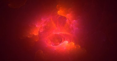 3B soyut renkli fraktal ışık arkaplanı oluşturma