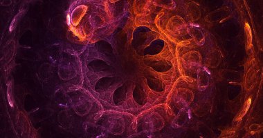 3B soyut renkli fraktal ışık arkaplanı oluşturma