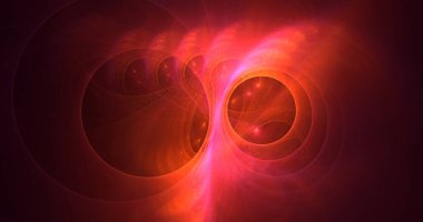 3B soyut renkli fraktal ışık arkaplanı oluşturma