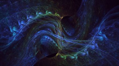 3B soyut renkli fraktal ışık arkaplanı oluşturma